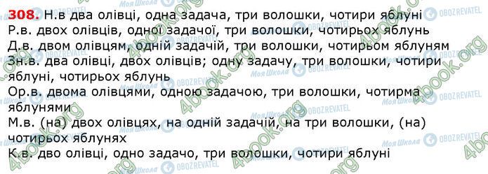 ГДЗ Українська мова 6 клас сторінка 308